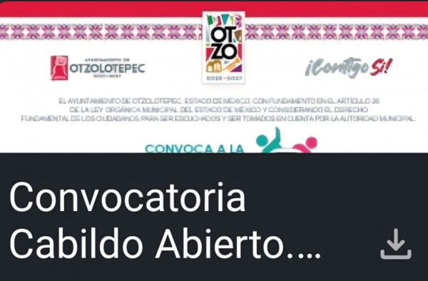 CONVOCATORIA  CABILDO ABIERTO