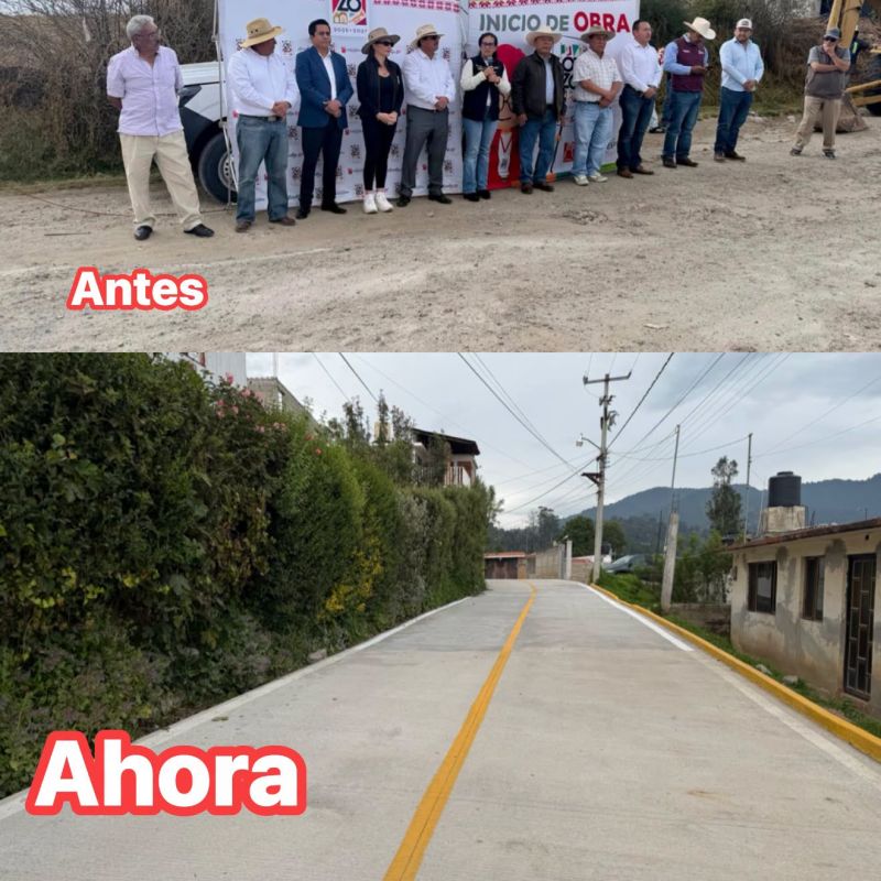 OBRA CONCLUIDA EN LA CALLE TEPOZÁN, BARRIO LA FLORIDA, SAN AGUSTÍN MIMBRES